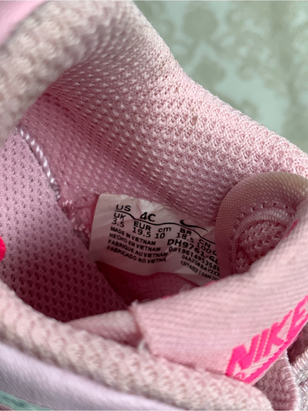 Nike Dunk Low Toddler Girls Size 4C Pink Foam Hyper Pink Sneakers - Picture 11 of 11